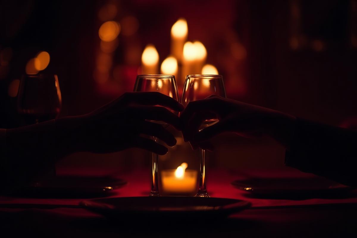 Candlelit date detail